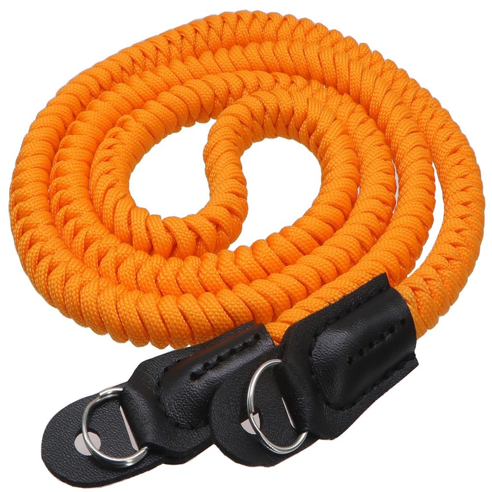 HITHUT Paracord Camera Strap Long Camera Neck Shoulder Strap for SLR DSLR Digital Mirrorless Cameras 47inch/120cm Orange