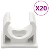 vidaXL PVC Cable Trunking Raceway - White Wire Management Cord Hider with Clips, Cuttable, Paintable, Screwable for Home/Office view 3