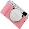 BMAOLLONGB X100VI Case, Handmade PU Cowhide Leather Half Camera Case Bag Cover Bottom Opening Version for Fujifilm X100VI With Hand Strap (Pink) view 1