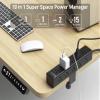 CCCEI Standing Desk Clamp Power Strip with 15 Outlets, Black Desktop Edge Mount Surge Protector Outlet, Fast Charging USB-A and 45W USB-C Ports, 6 FT Flat Plug, Black Fit 1.6 inch Table top. view 2