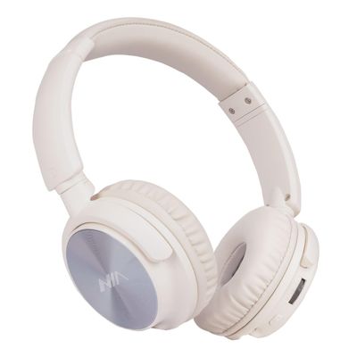 XuanGui Bluetooth Headphones Wireless Support FM Radio/SD and TF Card, HiFi Stereo Noise Cancelling Headphones Over Ear with Built-in HD Microphone (White)