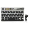 10in Transparent Wireless Keyboard, Multi-Device Slim Wireless Keyboard Multi Device Connect Backlight Ultra Thin Tablet Keyboard (Black) view 1