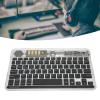 10in Transparent Wireless Keyboard, Multi-Device Slim Wireless Keyboard Multi Device Connect Backlight Ultra Thin Tablet Keyboard (Black) view 2