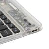 10in Transparent Wireless Keyboard, Multi-Device Slim Wireless Keyboard Multi Device Connect Backlight Ultra Thin Tablet Keyboard (Black) view 4