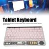 10in Transparent Wireless Keyboard, Multi-Device Slim Wireless Keyboard Multi Device Connect Backlight Ultra Thin Tablet Keyboard (Pink) view 2