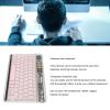 10in Transparent Wireless Keyboard, Multi-Device Slim Wireless Keyboard Multi Device Connect Backlight Ultra Thin Tablet Keyboard (Pink) view 3