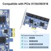 10-Port PCIe SATA 3.0 Expansion Card, x1 Lane with 10 SATA Data Cables, Supports 6Gbps SSD/HDD Storage Upgrade for Desktop PC view 2