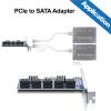 10-Port PCIe SATA 3.0 Expansion Card, x1 Lane with 10 SATA Data Cables, Supports 6Gbps SSD/HDD Storage Upgrade for Desktop PC view 4