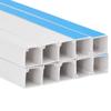 vidaXL Cable Trunking Management Cord Hider - PVC Wire Cover, Self-Adhesive, Cuttable, White, Organizer for Home/Office, Set of 10 view 3