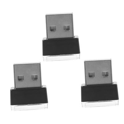 SOLUSTRE 3pcs Ambient Light LED Light Atmosphere LED USB Car USB Lamp Illumination Mini Atmosphere Lamp Vehicle Car Interior Accessories LED Lamp