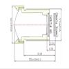 No Distortion Lens 4mm 5MP M12 Mount 1/2.5" Inch F2.8 with 650nm IR Filter Lenses for CCTV Camera view 4