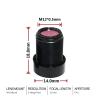 No Distortion Lens HD 8MP 2.8MM M12 Mount 1/2.5"" Inch F4.0 with 650nm IR Filter Lenses for Action CCTV Cameras, WANGZC001 view 4