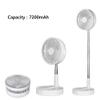 Luejnbogty 7200MAh Portable Fan Rechargeable Mini Folding Telescopic Fan Low Noise Electric Cooling Fan for Outdoor Home B view 3