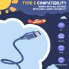 Cowyawn USB Type C Kids Headphones for School, Wired Toddler Headphones, 94dB Volume Limited, HD Stereo Sound, Foldable Lightweight On-Ear Wired Headphones for Kids/Children/Teens/Boys (Dark Blue) view 2
