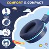Cowyawn USB Type C Kids Headphones for School, Wired Toddler Headphones, 94dB Volume Limited, HD Stereo Sound, Foldable Lightweight On-Ear Wired Headphones for Kids/Children/Teens/Boys (Dark Blue) view 4