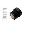 2.4mm M12 Lens 1/3 Inch 5MP F1/2.0 No Distortion for CCTV Camera view 3