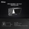 Nitze Monitor Cage with Sunhood, NATO Rail, and Cold Shoe Accessory Mounts Compatible with SmallHD Indie 7/702 Touch 7" Monitor view 2