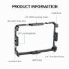Nitze Monitor Cage with Sunhood, NATO Rail, and Cold Shoe Accessory Mounts Compatible with SmallHD Indie 7/702 Touch 7" Monitor view 3