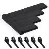 150PCS Cable Ties, 4+6+8+10 inch Cable Ties for Cable Management, Adjustable Fastening, Multi-Purpose Reusable Hook and Loop for Home, Office and GarageBlack view 1