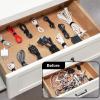 150PCS Cable Ties, 4+6+8+10 inch Cable Ties for Cable Management, Adjustable Fastening, Multi-Purpose Reusable Hook and Loop for Home, Office and GarageBlack view 4