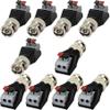 10Pcs BNC Male connectors Video Baluns Adapter Male Plug Way Screw Terminal Video Audio Spring Press Type Balun with Solderless Terminal for Coax Cat5 to BNC view 1