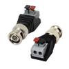 10Pcs BNC Male connectors Video Baluns Adapter Male Plug Way Screw Terminal Video Audio Spring Press Type Balun with Solderless Terminal for Coax Cat5 to BNC view 2