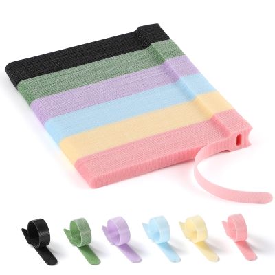 200PCS Cable Ties, 6 inch Multi-Colour Cable Ties for Cable Management, Adjustable Fastening, Multi-Purpose Reusable Hook and Loop for Home, Office and Garage