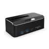 External 2.5"/3.5" USB 3.0 5Gbps SATA Hard Drive Docking Station HDD SSD Box 2 x USB 3.0 Hub TF/SD Card Reader Support UASP view 1