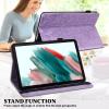 VODEFOX Case for Samsung Galaxy Tab S10 Lite/S10 FE/ S9 FE 10.9 inch/Galaxy Tab S9 11 Inch, PU Leather Lace Floral Protective Cover with Card Slots - Purple view 4