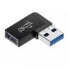 Lily Brown USB Male to Female Left Angle 90 Degree Turn Adapter USB3.0 Male to Female Elbow Adapter 10Gbps for Laptop PC Connector USB 3.0 Adapter 90 Degree Male to Female Coupler Connector view 1
