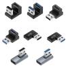 Lily Brown USB Male to Female Left Angle 90 Degree Turn Adapter USB3.0 Male to Female Elbow Adapter 10Gbps for Laptop PC Connector USB 3.0 Adapter 90 Degree Male to Female Coupler Connector view 2