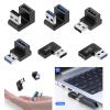 Lily Brown USB Male to Female Left Angle 90 Degree Turn Adapter USB3.0 Male to Female Elbow Adapter 10Gbps for Laptop PC Connector USB 3.0 Adapter 90 Degree Male to Female Coupler Connector view 3