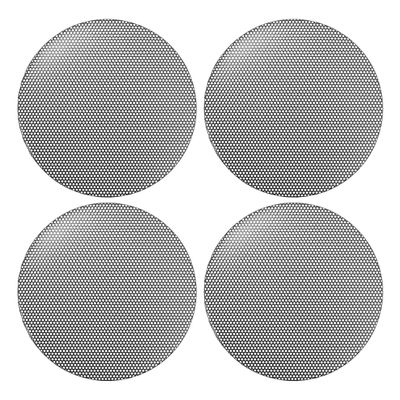 ACROPIX Universal 4.5 Inch Speaker Grills Mesh for Audio Subwoofer 120x6.5mm Grille without Frame Black - Pack of 4