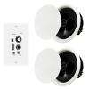 PNWCZ 6.5 Inch Bluetooth Ceiling Speakers 300W 2-Way Flush Mount Plus Wall Mount with in Wall Amplifier Receiver Perfect for Home Theater Office Bathroom(2 Speakers) view 1