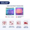 Divoti Dual-Side Laser Engravable Alert ID Badge for Apple Watch Bands, Stainless Steel, Comfortable Stylish and Functional -Personalized Fitness Runners ID for Sport Smartwatch ICON- RW/Text view 3