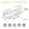 COMRUN 60 Pcs Clear Cable Clips with 3M Adhesive, Wire Holders Under Desk, Cord Management for Wall, Car, Ethernet, PC, Christmas Light Indoor/Outdoor view 3