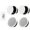 PNWCZ 6.5'' Bluetooth in Ceiling Speakers with Wall Amplifier Receiver 600W Flush Mount Ceiling & in-Wall Speaker System for Home Theater Office Bathroom Living Room Kitchen(2Pairs) view 1