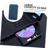 Angoily Cd Storage Case Slot DVD Pouch -Pressure Hard Case for Travel Disc Protector Zipper Design for Organizing DVDs and view 3