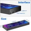 EDIY 8.8 Inch Computer Secondary Screen PC Temperature Display with Case CPU Temperature Monitor 1920x480 LED IPS Sub Screen AIDA64 PC CPU RAM Data Monitor, white view 2