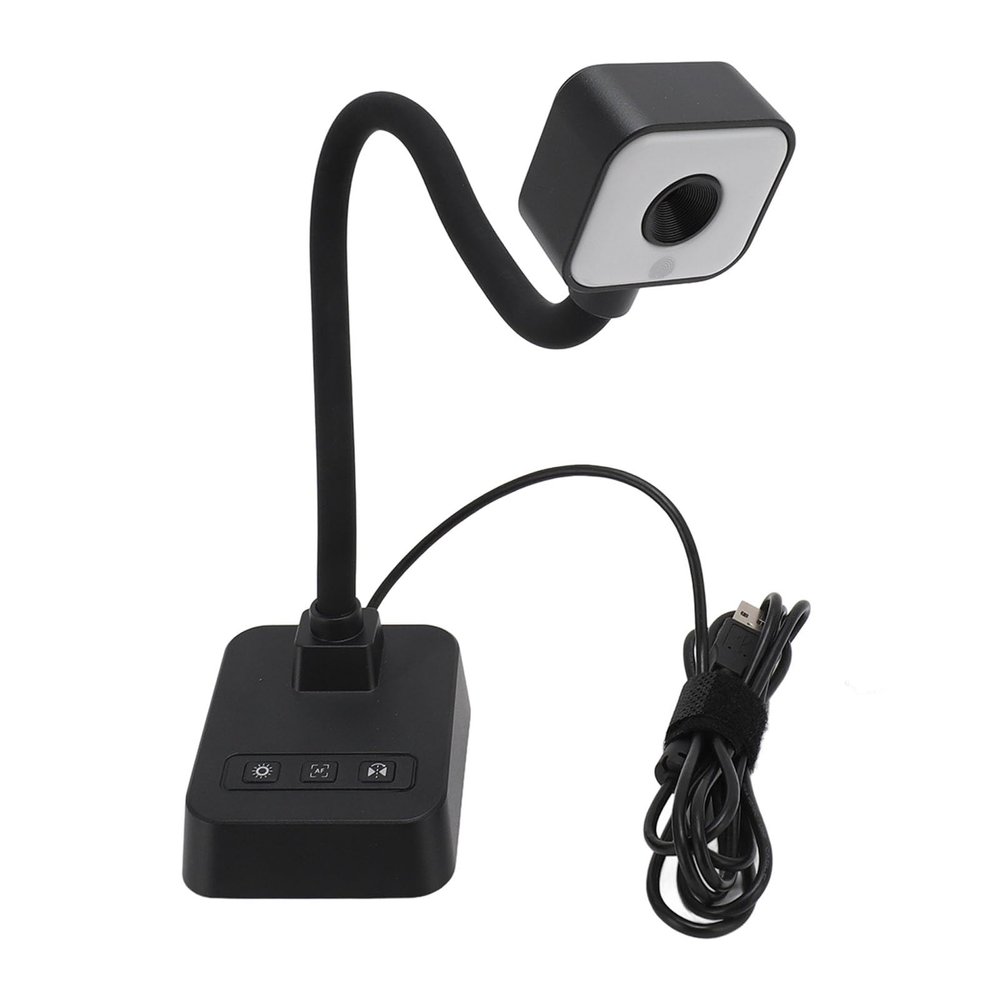 Ultra USB Document Camera, with Adjustable LED Fill Light, Wide Angle Camera, Build in Microphone, Mirror Function, for Teacher Document Scanning, Webcasting