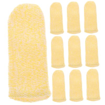 FRCOLOR 10pcs Cut Resistant Finger Cots Thumb Protectors Full Elasticity for Kitchen Woodworking Work
