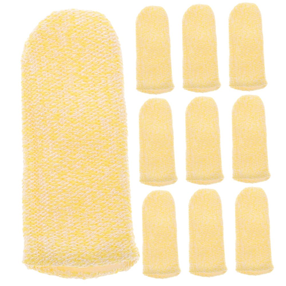 FRCOLOR 10pcs Cut Resistant Finger Cots Thumb Protectors Full Elasticity for Kitchen Woodworking Work