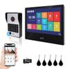 Wired 1080P Video Door Phone Apartment Intercom System,WiFi 10 Inch Touch MonitorSupporting 5 in 1 Unlcking,Motion Detecting,RFID Card Unlocking for Home Tuya,32G view 1
