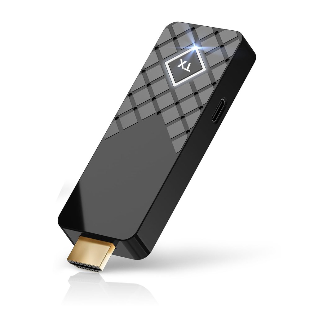Wireless HDMI Transmitter and Receiver Kit Portable,Plug and Play 165FT 2.4/5G @60Hz HD, Extender HDMI Adapter Converter for Streaming Video from Laptop, PC to Monitor/Projector/HDTV (TX)