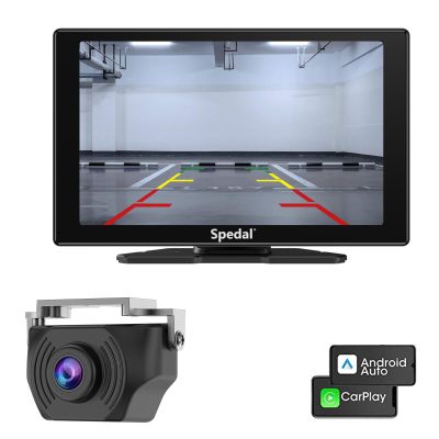 2024 Car Play Screen with Radar Backup Camera, Spedal CL810Pro - Wireless CarPlay & Android Auto, Night Vision HD 170 Ultra Wide Angle Wave Radar Reversing Camera