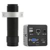 ZTBH Microscope Accessories Kit HDMI VGA USB 1080P 5MP IMX335 Digital Industrial Mouse Measureing Video Microscope U Disk Storage C Mount Soldering Camera Microscope Slides (Color : with 130x Lens) view 1