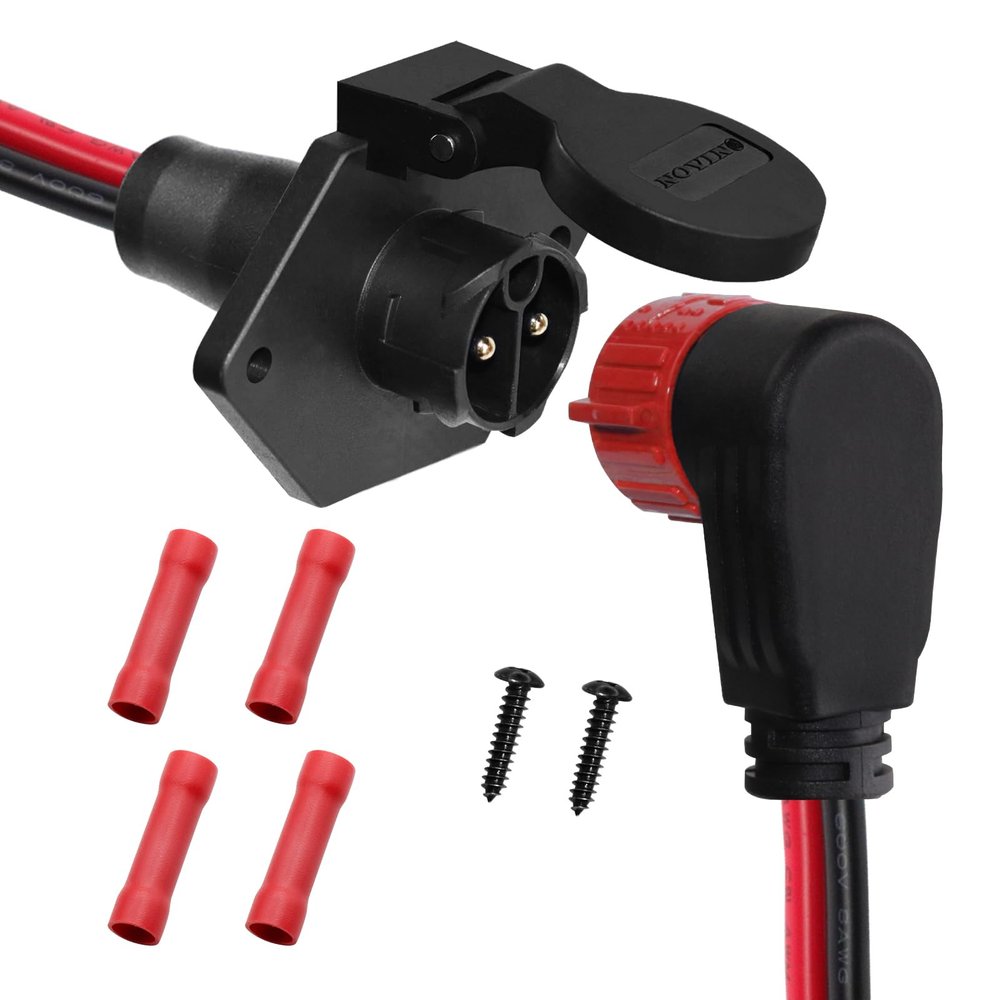 Trolling Motor Plug and Receptacle,12V/24V/36V/48V Trolling Motor Plug