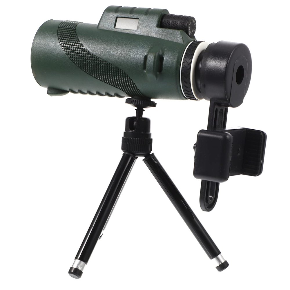 Angoily 1set Outdoor Monocular Telescope Smartphone Adapter Tripod Compact High Magnification Monocular for Bird Watching Hiking Camping and Sightseeing