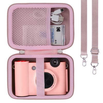 khanka Hard Travel Case for Kodak smile+/ Kodak Smile Plus Wireless Digital Instant Print Camera with Effect-Changing Lens, 2x3 Sticky-Backed Photo Prints,Case Only (Pink)