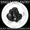 Saysurey 10 Pcs Insulated Multi Cable Connectors 2 Port Single Entry Splice Electrical Power Connector Black Interconnect Terminals Pre Filled (1/0-14 AWG Wire Range) view 3